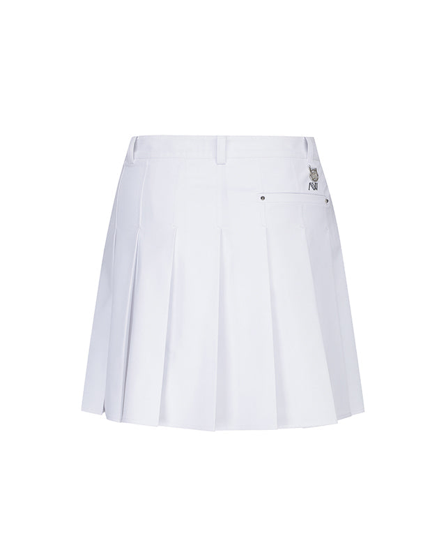 ANEW Golf: Women Buckle Decoration Pleats Skirt - White