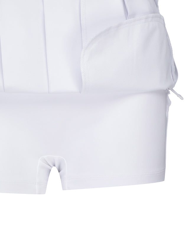 ANEW Golf: Women Buckle Decoration Pleats Skirt - White - WomenBuckleDecorationPleatsSkirtWHITE9