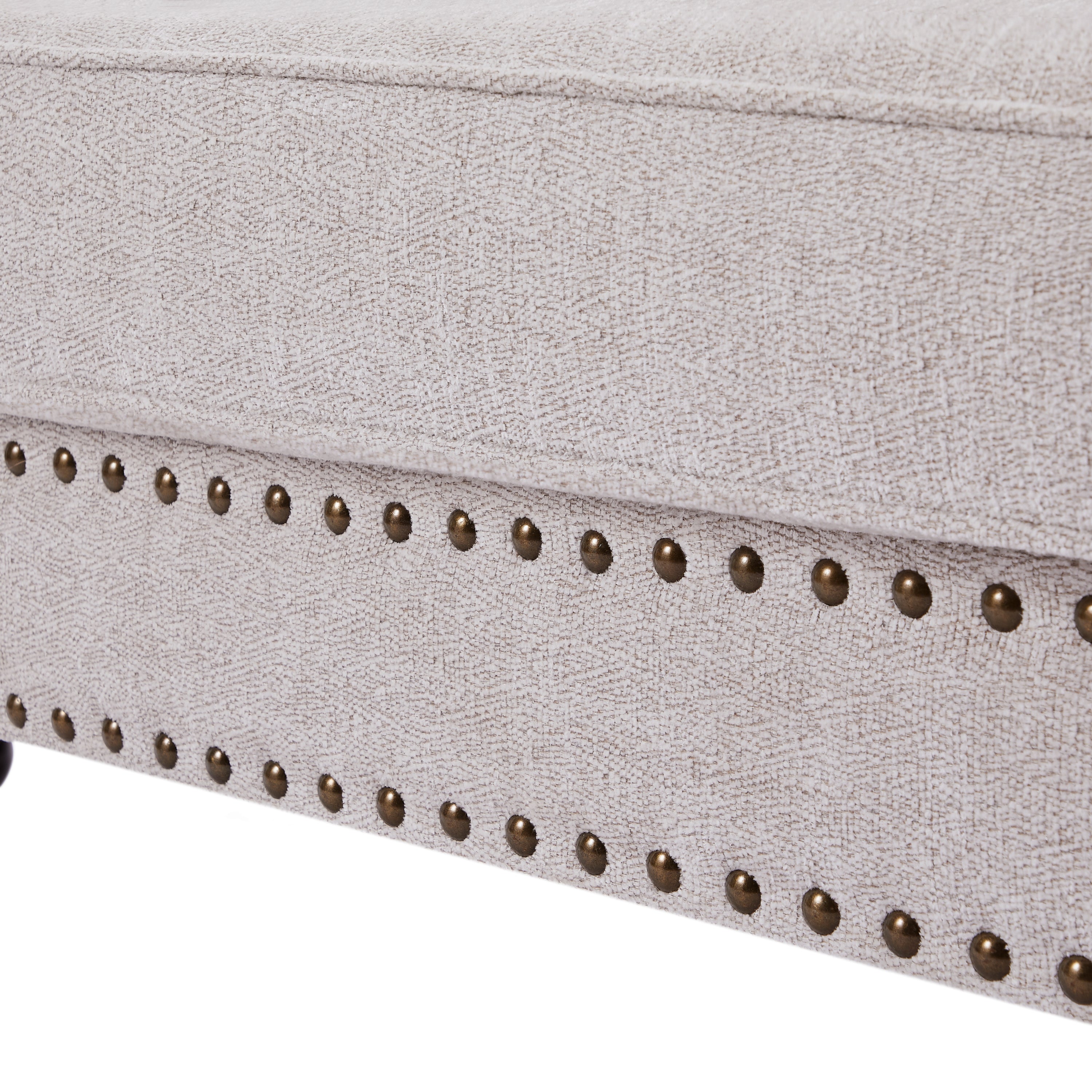 Chenille modern Upholstered Sofas 1 Seater Couches with Nails and - a6cb860b0866425e835b7ccc5da915e0