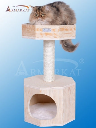 Armarkat Premium Scots Pine 29-Inch Real Wood Cat Tree with Perch and