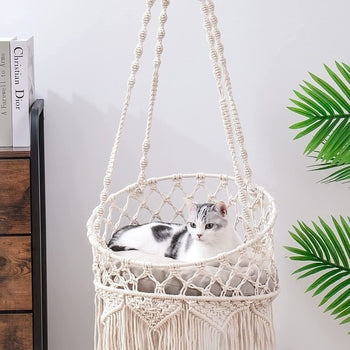 Mewoofun Cat Hammock Bed Cotton Hanging Cat Bed for Indoor Cats