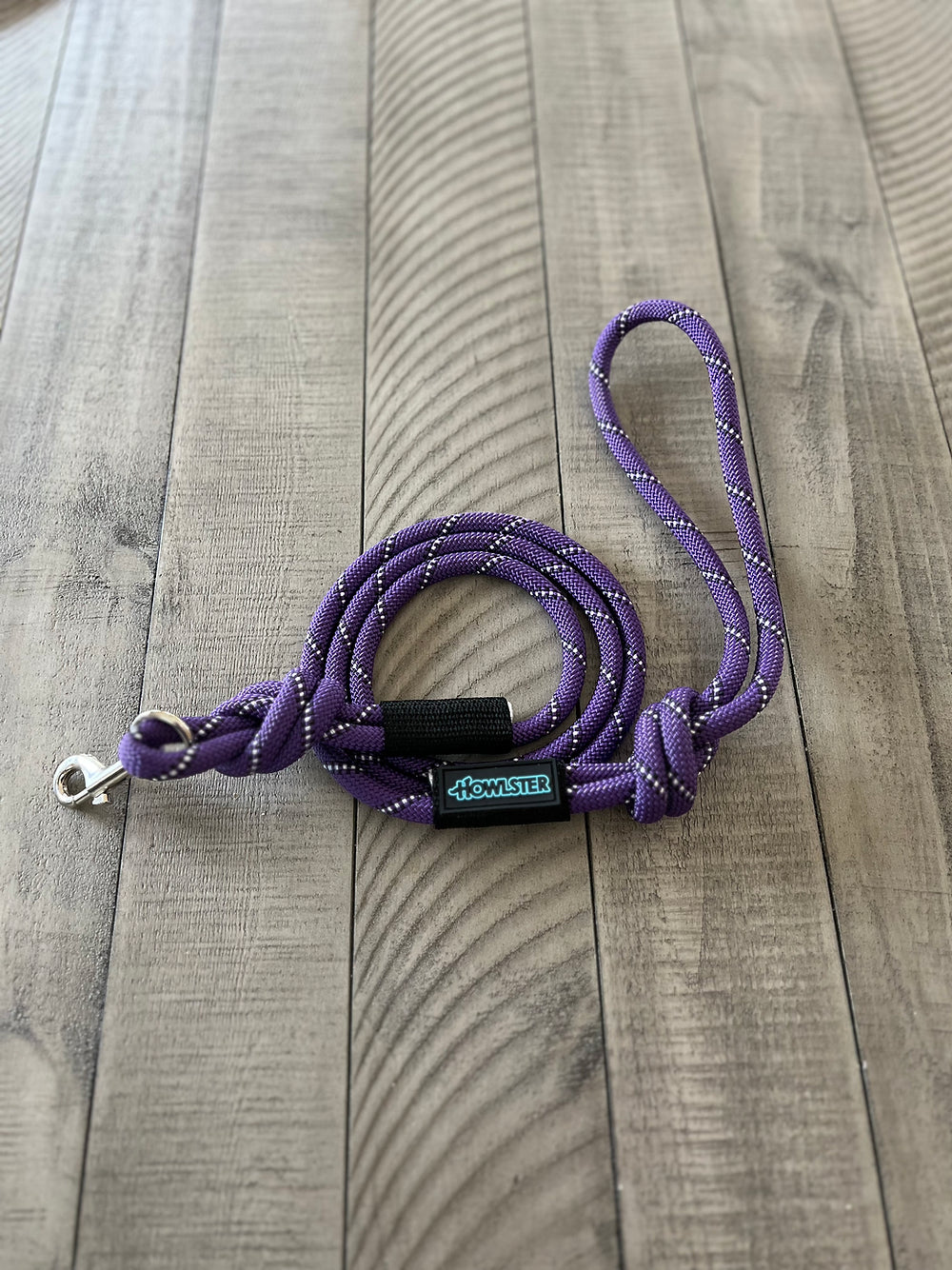 Clamped Climbing Rope Leash Purple