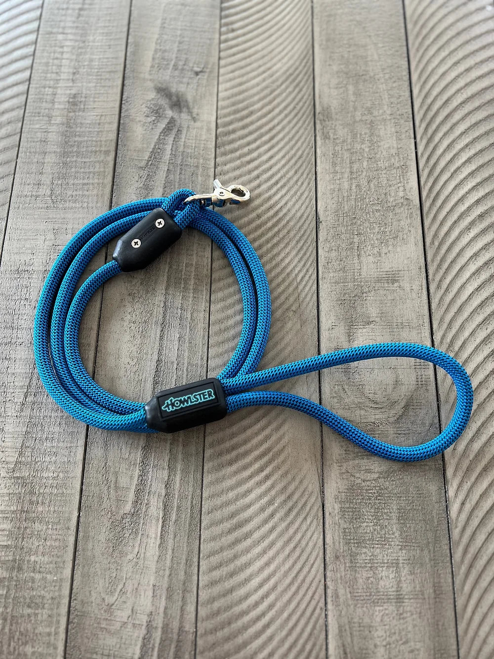 Clamped Climbing Rope Leash Blue