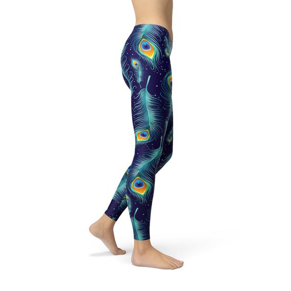 Blue Peacock Feathers Leggings - il_570xN.1772047499_8dx5