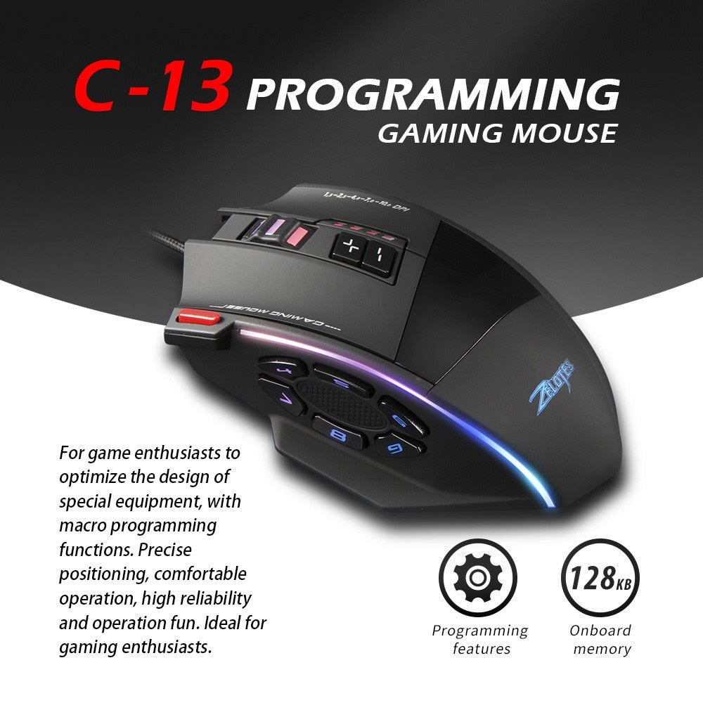 wearable devices Zelotes C13 Gaming Mouse 7000 DPI
