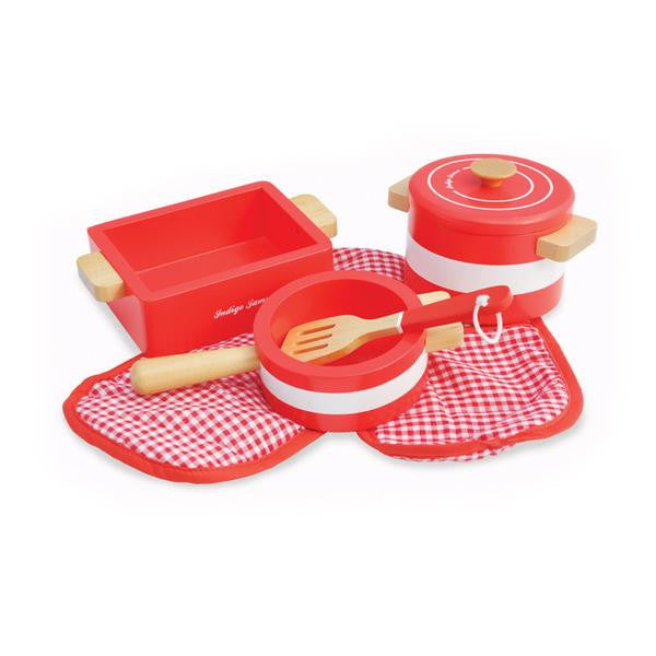 wooden toy pans