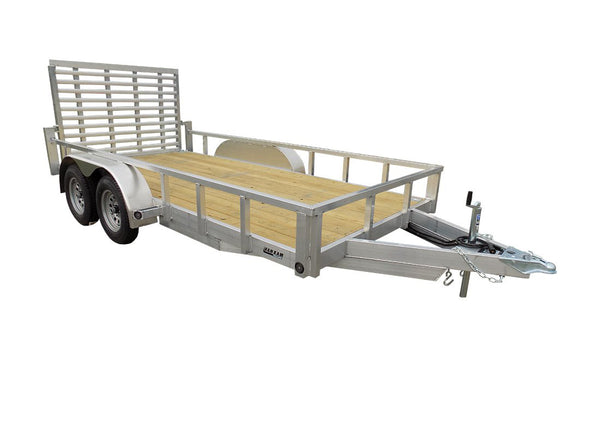 6 5 X 14 Tandem Aluminum Utility Trailer W 3 Side Rail Ramp Van Kam Truck Trailer