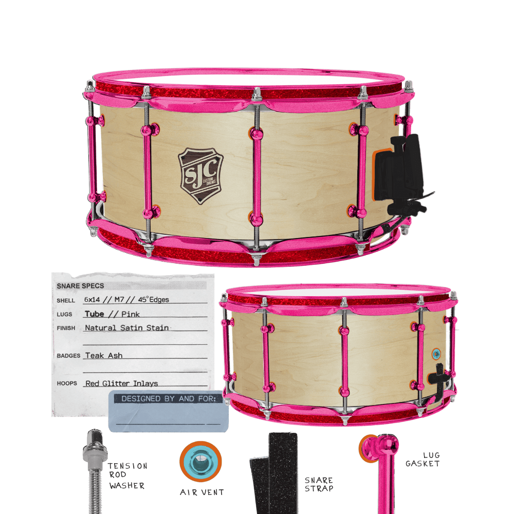 CANOPUS The Maple 6x10 Snare Drum Ginger Glitter