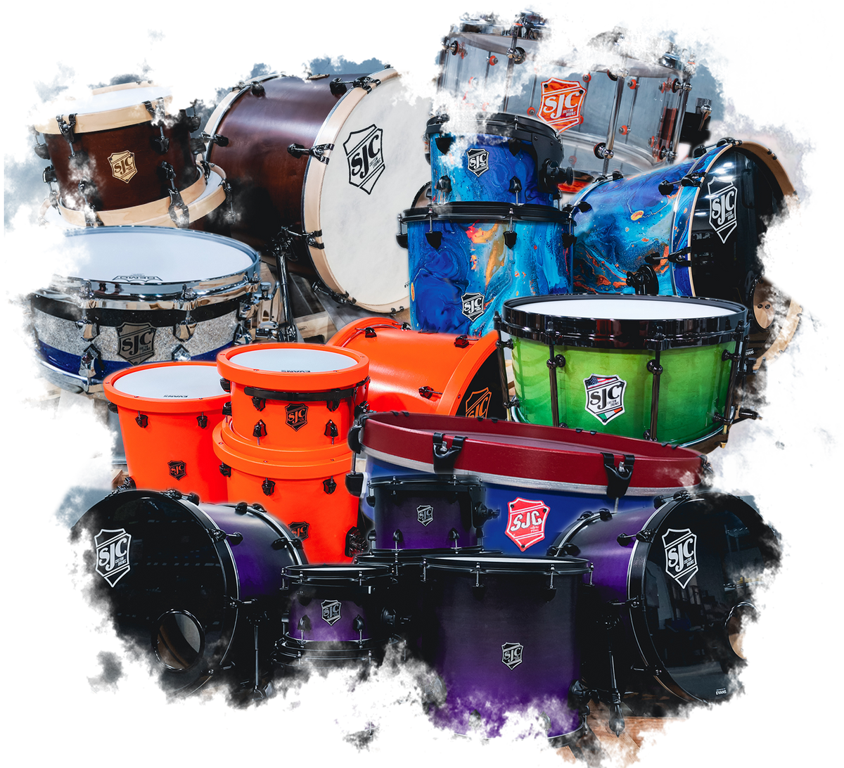 Boxes painted like Drums with Craft Paint