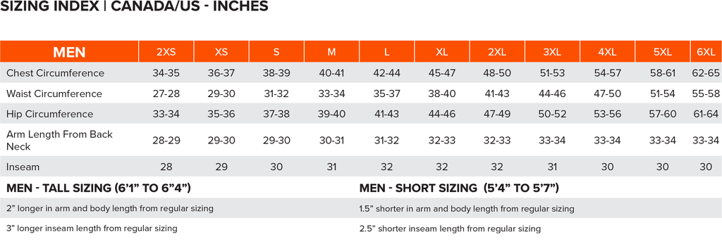 Women S Fxr Jacket Size Chart