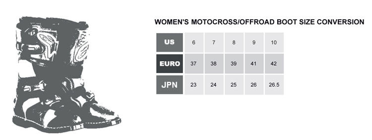 Stella Motocross Sizing Chart