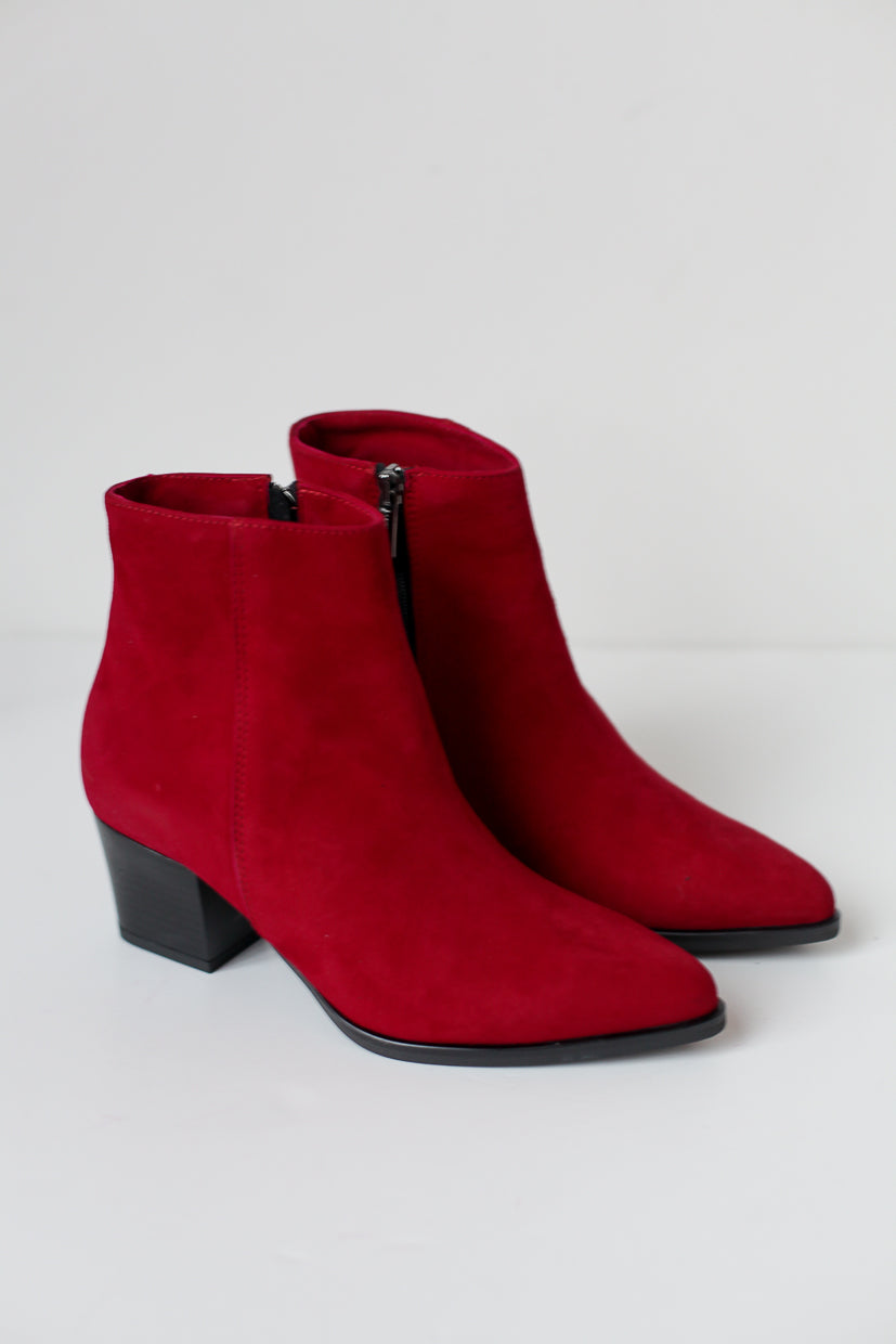 red suede boots