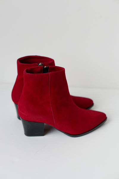 long red suede boots