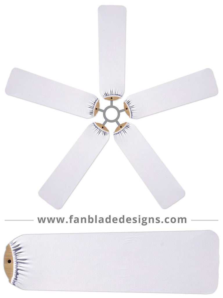 FAN SOX - White Ceiling Fan Blade Covers - Fan Blade Designs