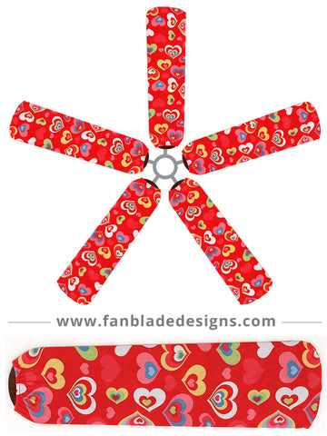 Fan Blade Designs fan blade covers - Hearts