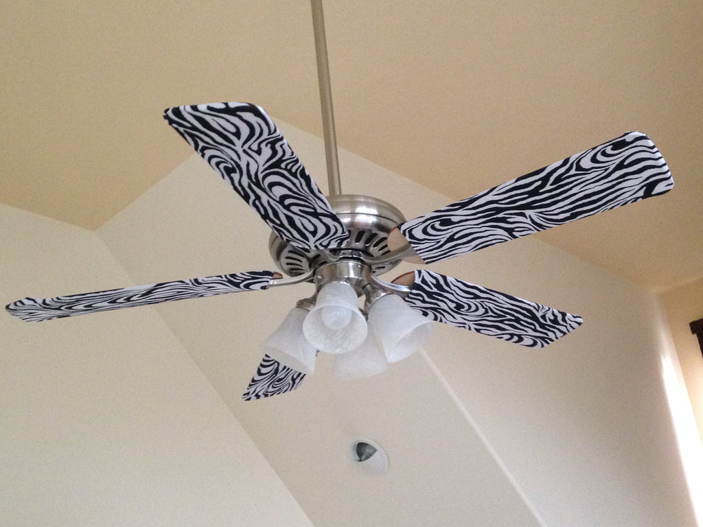 Fan Sox Zebra Ceiling Fan Blade Covers Fan Blade Designs