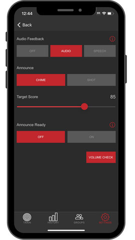 MantisX Audio Feedback Adjustments and Settings