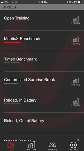 MantisX training modes