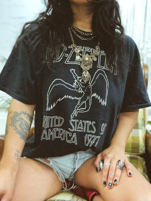 Led Zeppelin Tee - Gold Dogs - Led Zeppelin Blanket