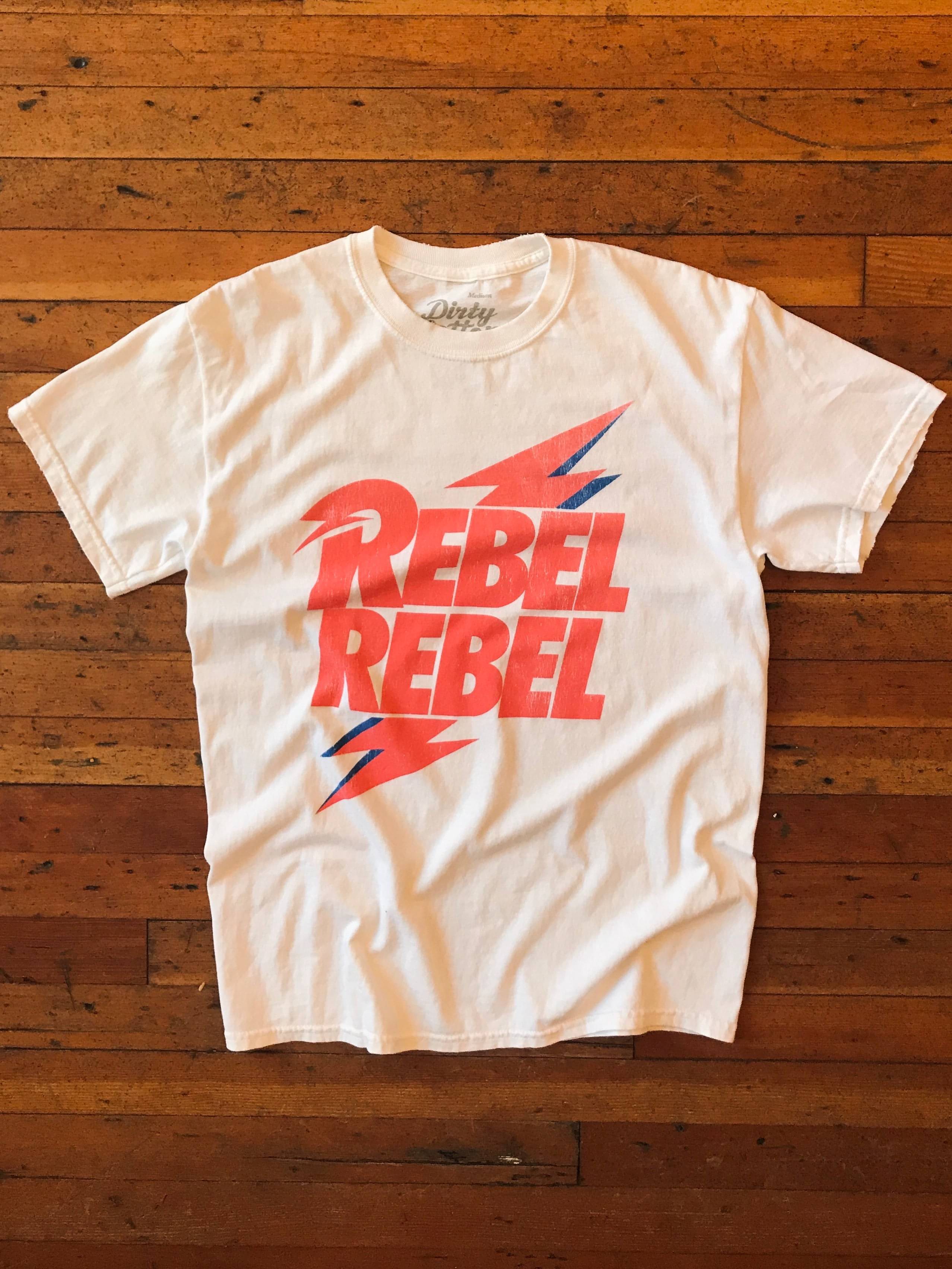 David Bowie Rebel Rebel Tee – Gold Dogs