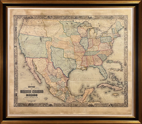 DISTURNELL. Mapa de los Estados Unidos. 1850 – Arader Galleries