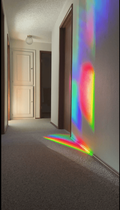 Decorative Window Film, Holographic Film - 23 X 36 Panel - Spectra Star  Pattern