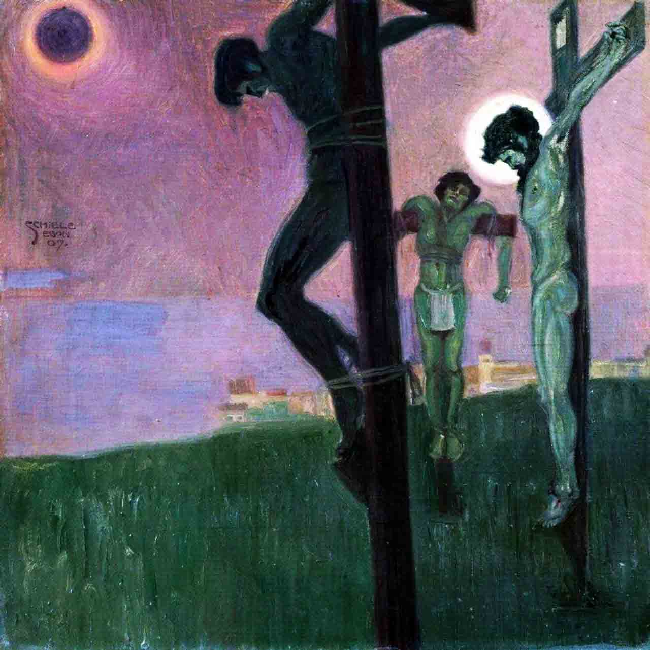 Painting Of The Eclipse And Crucifixion