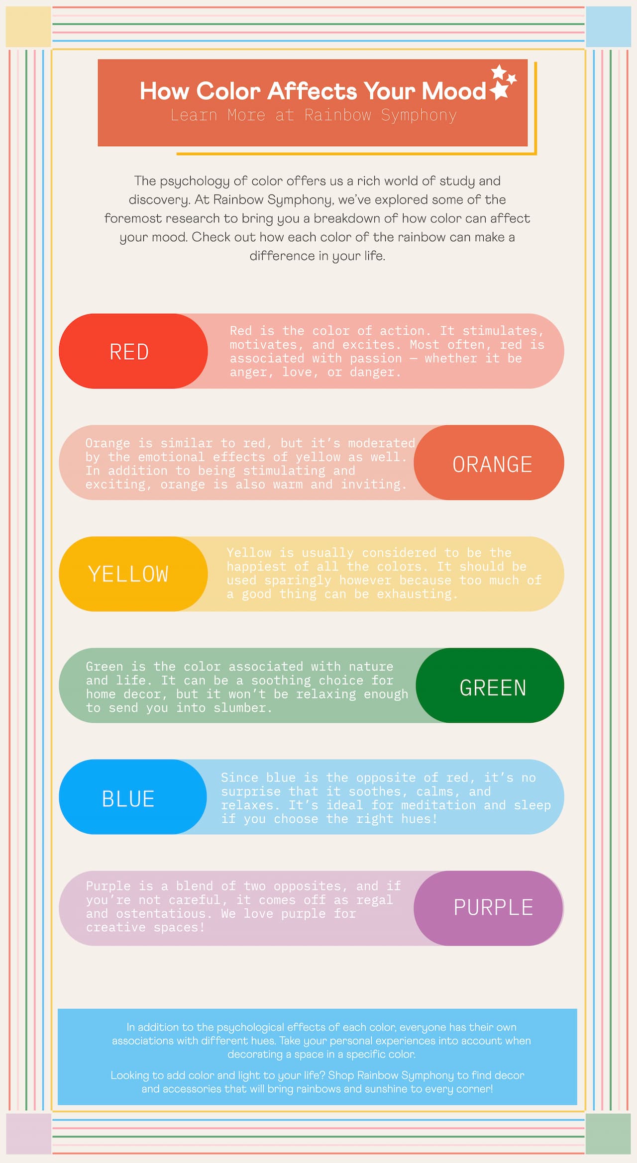 Colors & Mood | The Rainbow Affects You | Rainbow Symphony