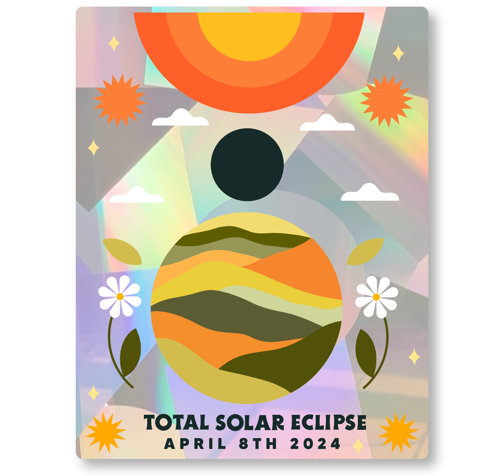Total Solar Eclipse 2024 ISO Certified Rainbow Symphony