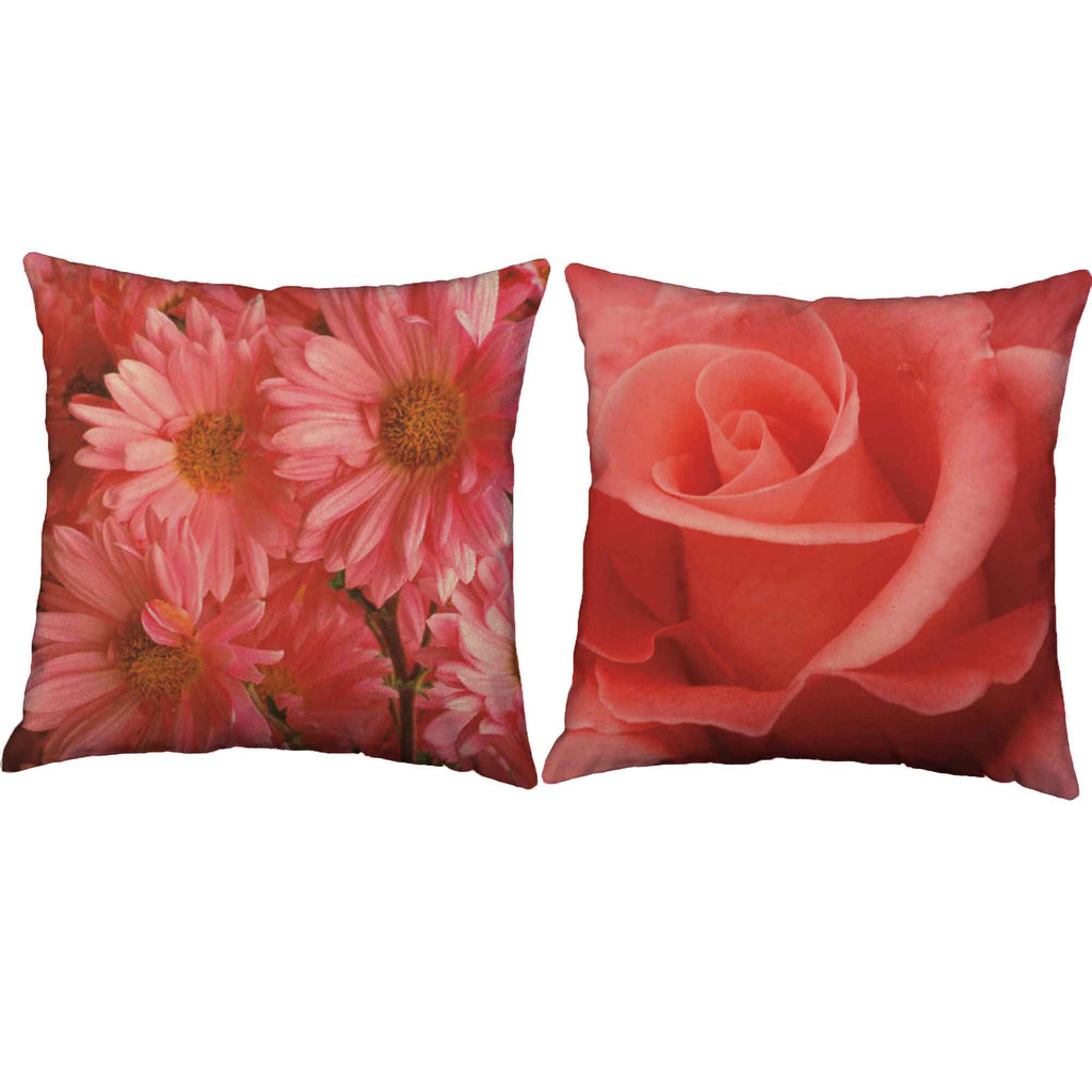 Floral Pillows Photographic Flowers Decorative Throw Pillows RoomCraft   Photoflowerspinkpair Squarenatpillows 2000g 1024x1024 