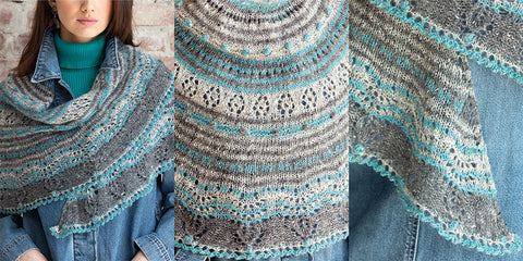 Vogue Knitting Magazine Fall 2018 Lace Stripe Shawl no. 7