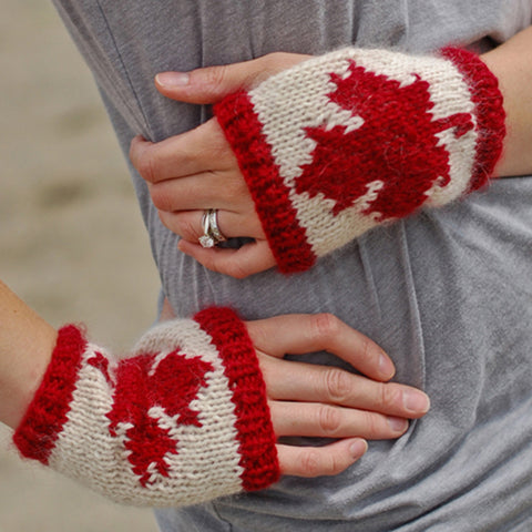 Canadian Fingerless Gloves