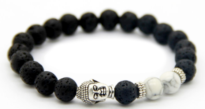 silver buddha bracelet