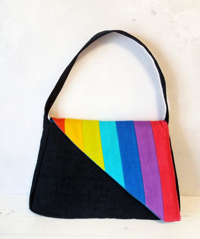Rainbow bag pattern drafted with Patterntrace