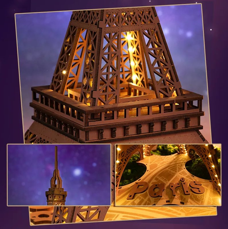 Robotime Rolife Night of the Eiffel Tower Kit