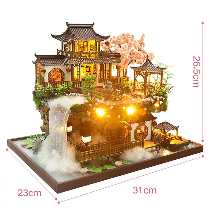 Big Chinese Garden DIY Dollhouse Kit