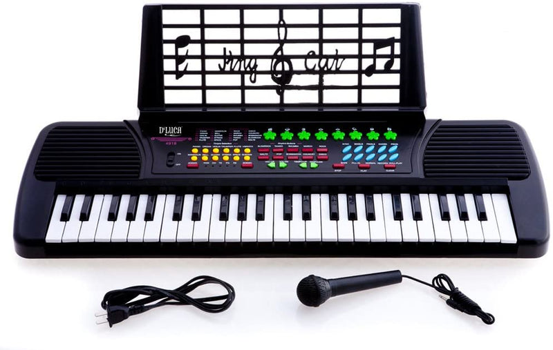 JUNELILY 61-Key Electronic Keyboard Piano Kit w/ 300 Built-in Tones, Music  Rest & Demo Songs