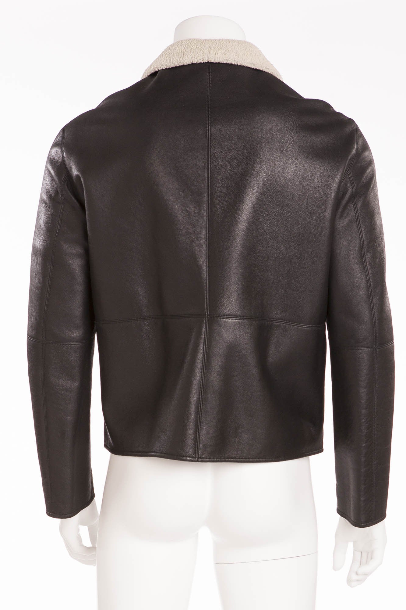 Hermes - Mens Black Zip Up Leather 