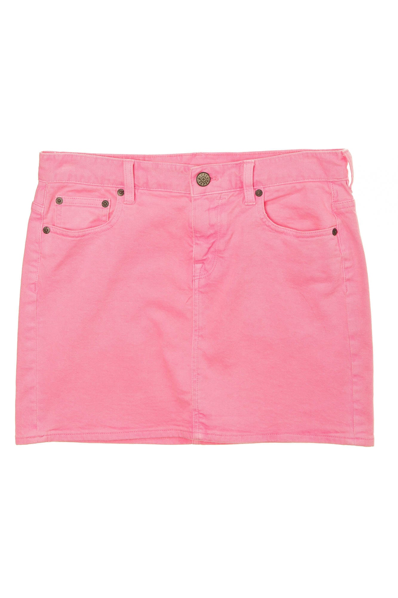 pink jean skirt