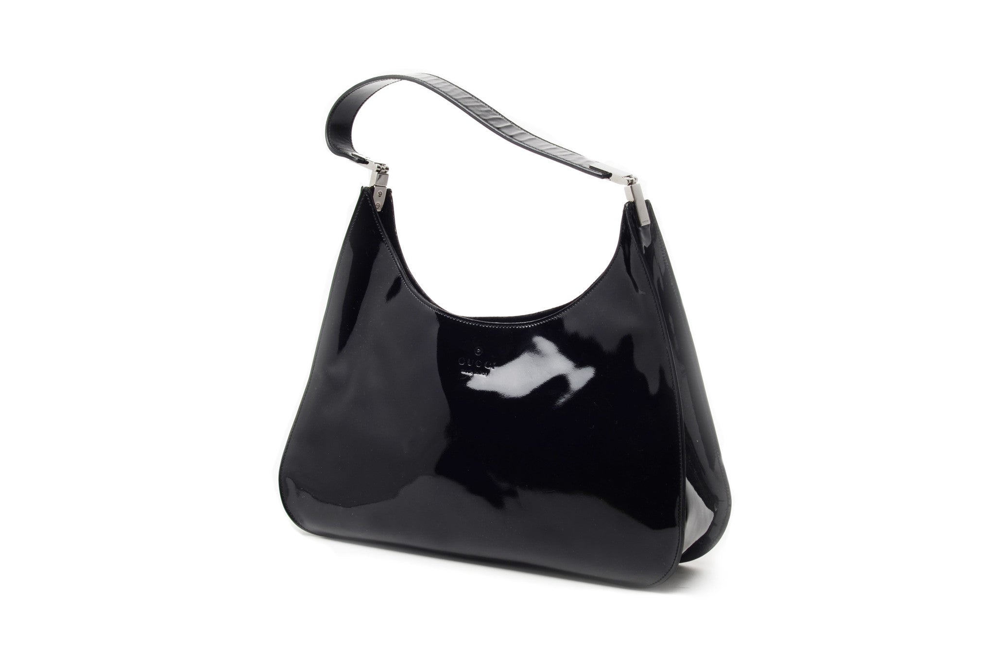 black patent leather handbags