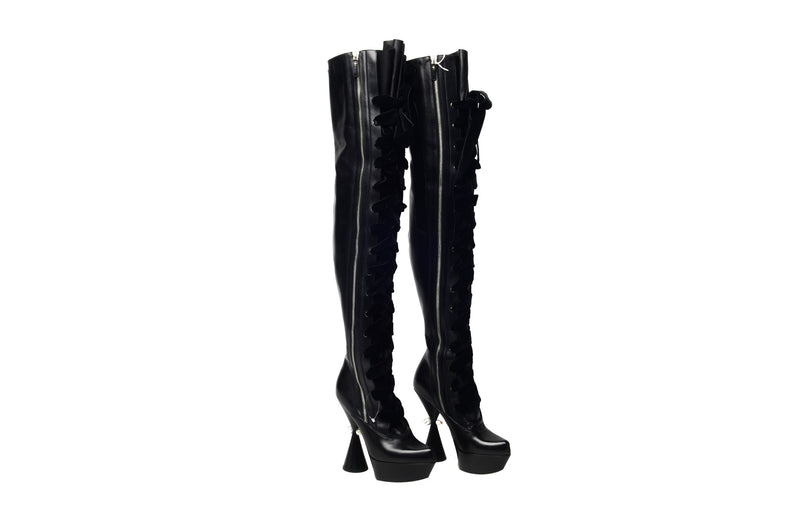 lv thigh high boots