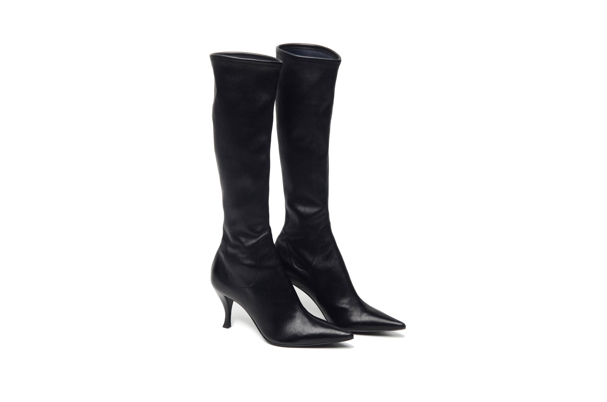 knee high pointed toe boots