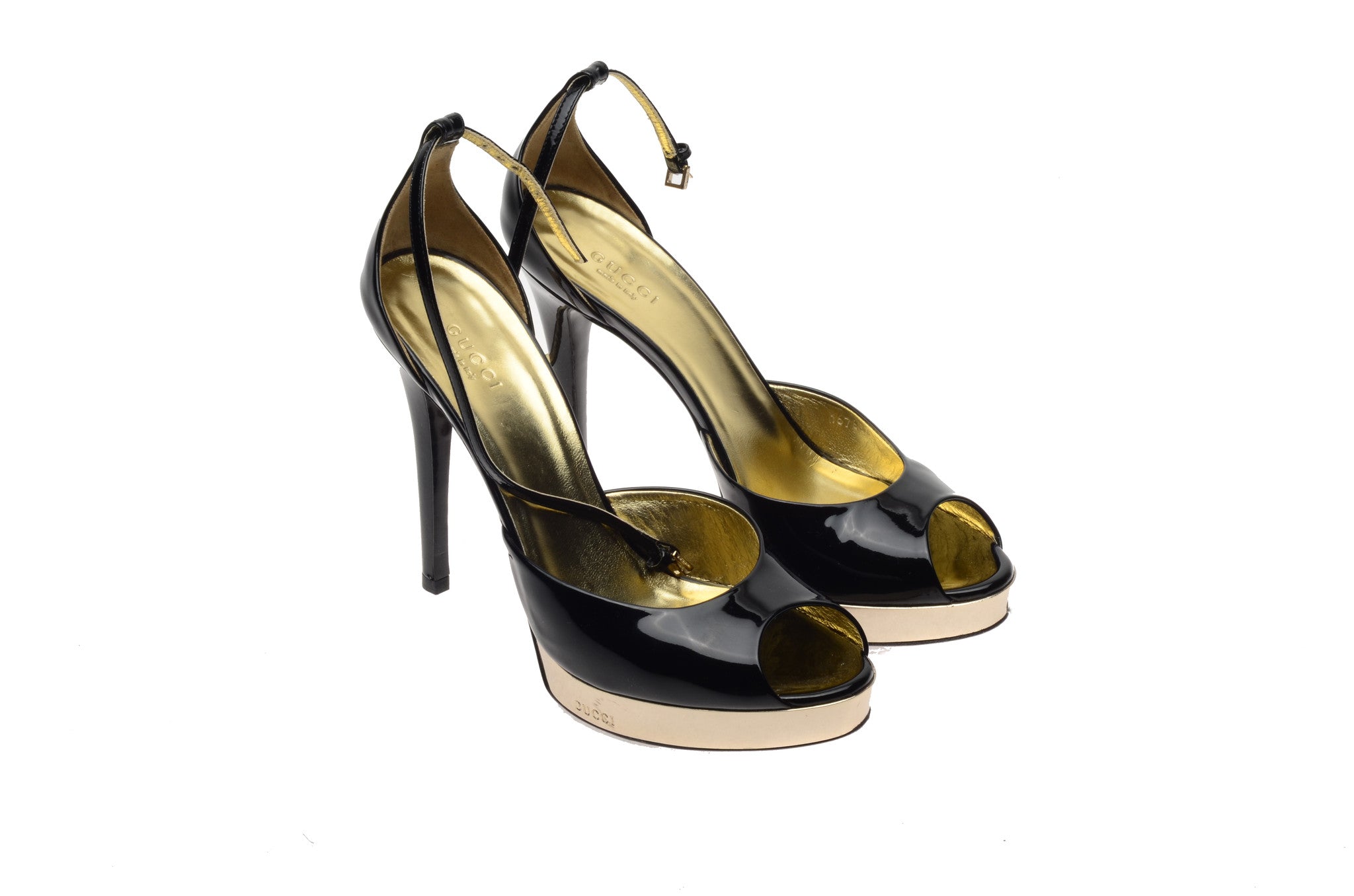 gucci black platform heels
