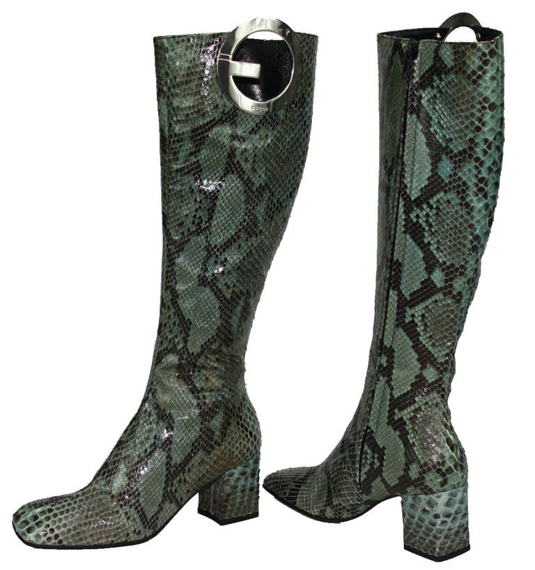 gucci python boots