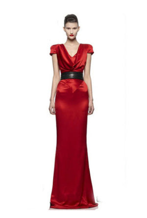 red dress alexander mcqueen