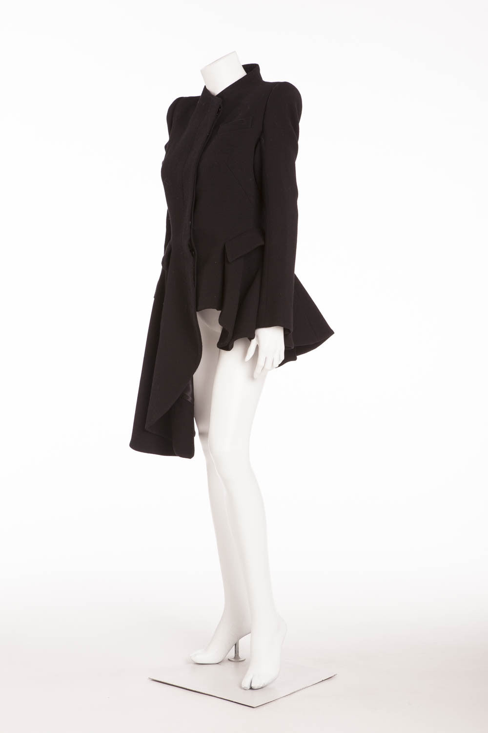 alexander mcqueen black coat