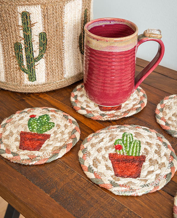 Coasters with cacti designs