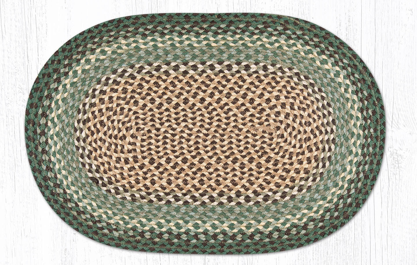 C013 Dark Green Braided Rug The Braided Rug Place