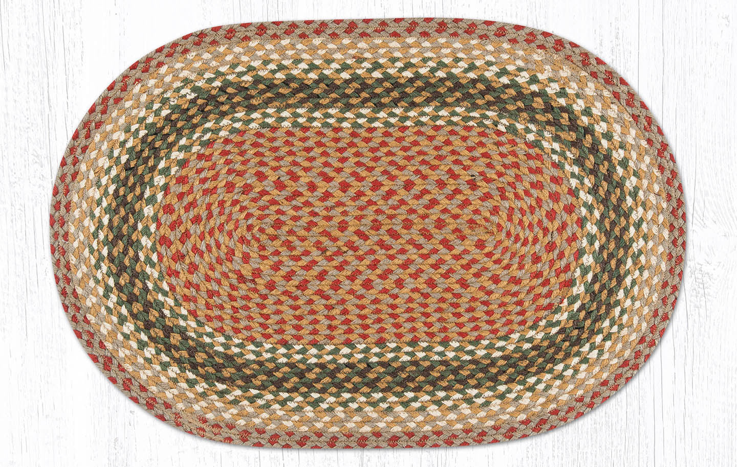 C-051 Fir and Ivory Braided Rug