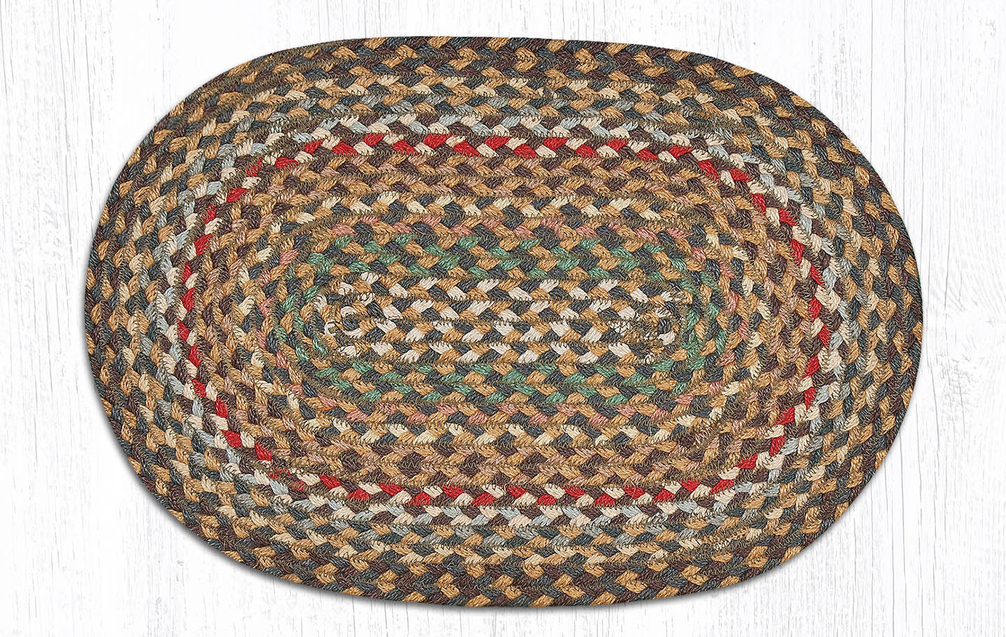 PM 051 Fir Ivory Jute Placemat The Braided Rug Place